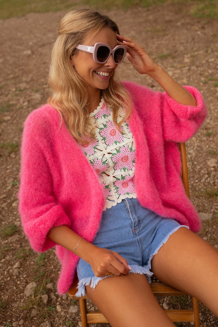 Ecru och rosa Alisha-topp